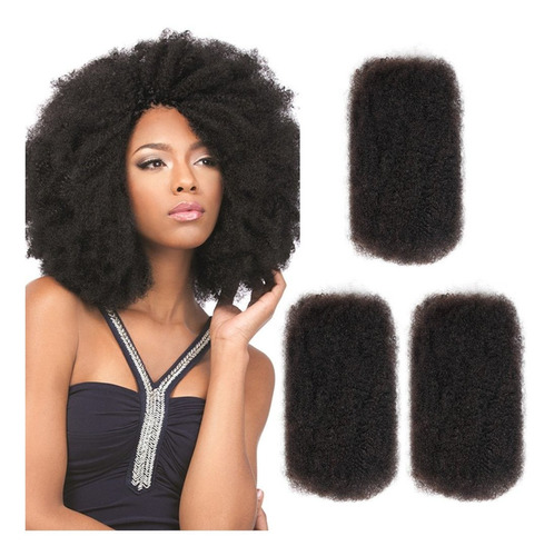 Extensiones Cabello Real 16in 3pz 300gr Negro Natural