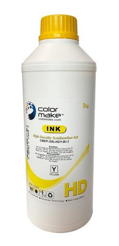 Imagen 1 de 1 de Tinta Para Sublimacion Sublimar 1 Litro Color Make Amarillo