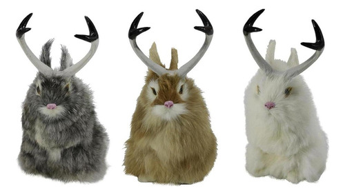 Paquete De 3 Conejos De Pascua De Juguete, Conejos De