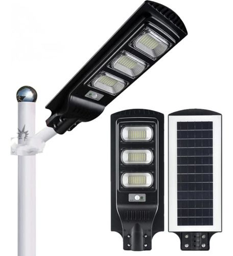 Lampara Solar 150w Con Poste Para Montaje, Sensor Y Control 
