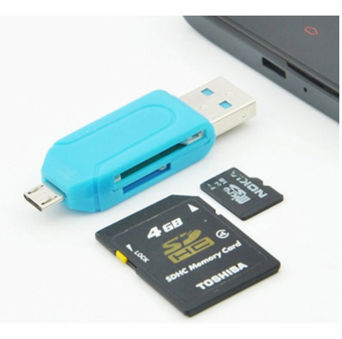 Imagen 3 de 7 de Otg Lector De Memoria Micro Sd P/ Pc Y Celular Polotecno