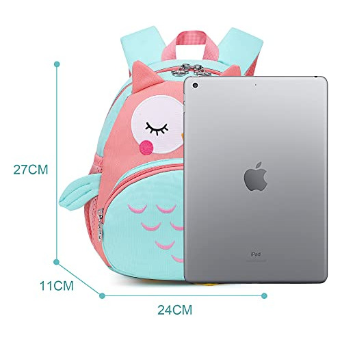 Mochilas Animalitos Para Niños De 1 A 5 Años Buho Rosa/turqu
