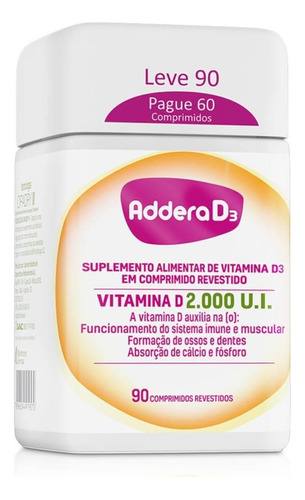 Addera D3 2.000ui 90 Comprimidos Revestidos