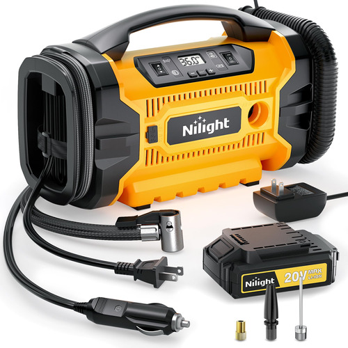 Nilight Compresor De Aire Portatil E Inflador De Neumaticos,