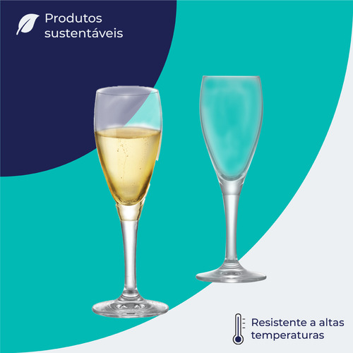 Taça Champanhe, Taça de Cristal, Arcardia Ruvolo 155ml