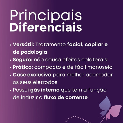 Aparelho Tratamento Facial Capilar Hf Ibramed + 4 Eletrodos