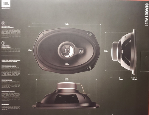 2 Pares De Bocinas Jbl 6x9 3 VĂas Stage16931 Potencia Calida