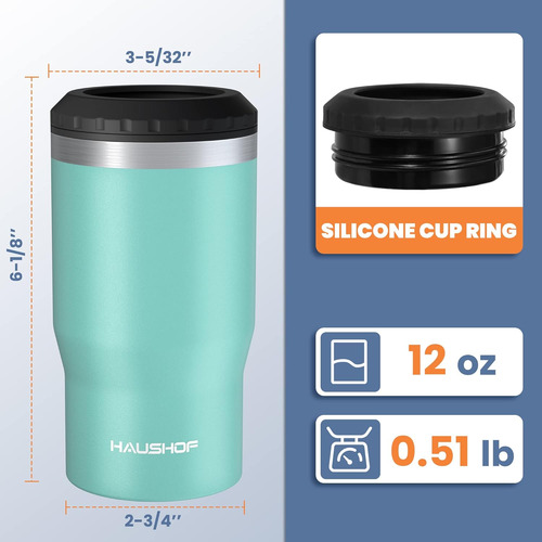 Enfriador De Latas De 12 Oz, Aislante De Latas De Acero Inox