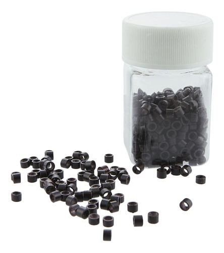 400 Rings Beads Para Dreadlocks Extensiones De Cabello Negro