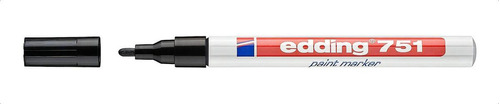 Marcador Tinta Brillante 1-2mm Edding 751 Gloss Paint Marker Color Negro 001