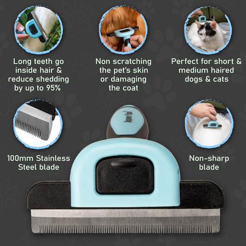 Maxpower Planet Pet Grooming Deshedding Dog Brush - Cat A...