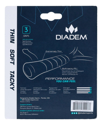 Overgrip Diadem Pro Touch Com 03 Unidades Branco