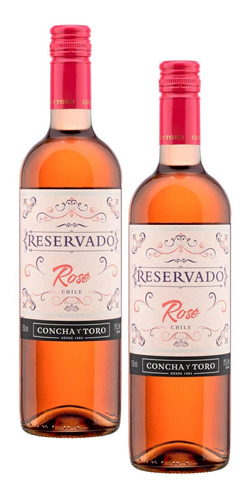 Kit 2 Vinho Concha Y Toro Reservado Rosé 750ml