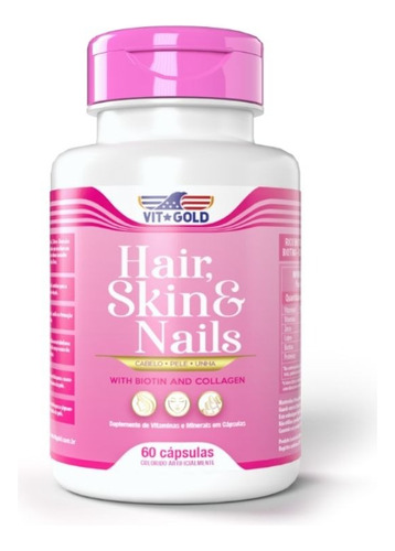 Hair Skin & Nails (cabelo, Pele E Unhas) Vitgold 60 Cápsulas