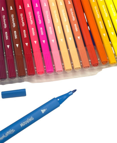 Marcadores Mooving D/punta Pincel Miss Brush Xl 60 Colores