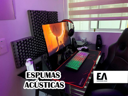 Imagen 4 de 8 de Panel Espumas Acústicas X6und 50x50x5cm Grabación Acústico