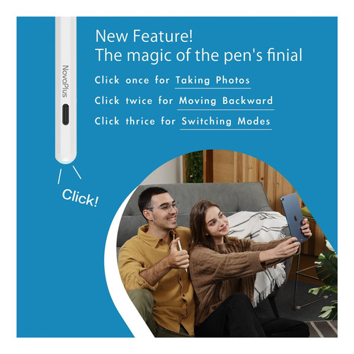 Novaplus A8 Pro iPad Stylus, Modos De Carga Dual Y Tipo C, Y
