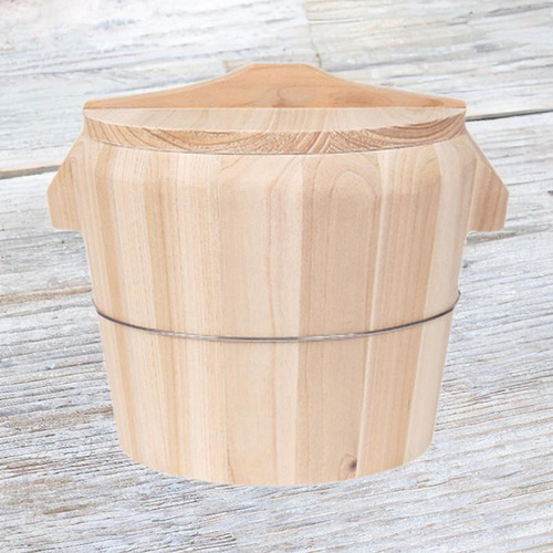 Cubo De Arroz Humeante De Madera, Recipiente Diámetro 21cm