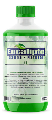         Essência De Eucalipto Concentrado Para Sauna 1 Litro