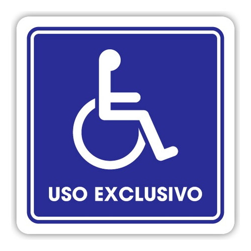 Señalamiento Uso Exclusivo Discapacitados 15x15
