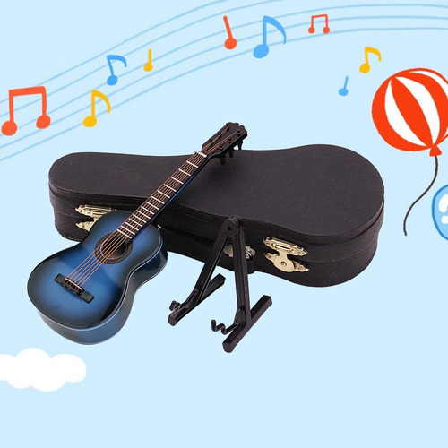 Mini Guitarra Con Soporte Y Estuche Para Niños