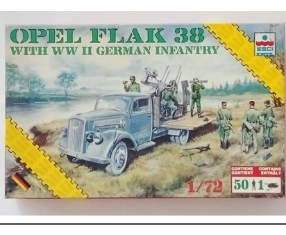 Camión Para Armar Opel Con Flak 38 Y Figuras Alemanas 1/72