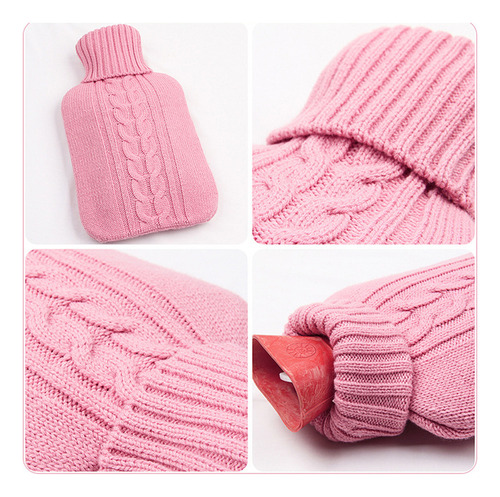 Funda De Punto Gris Para Botella De Agua Caliente, 2 Litros,