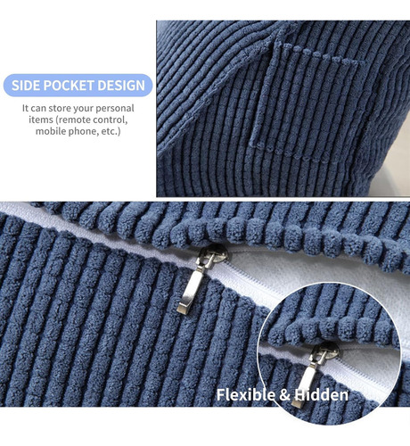 Almohada Triangular Cómoda Almohada De Lectura Con Bolsillo