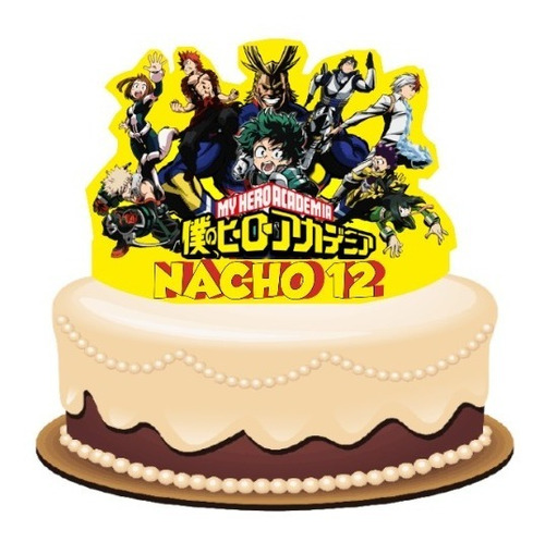 Cake Toppers My Hero Academia Adorno Para Tortas Anime 