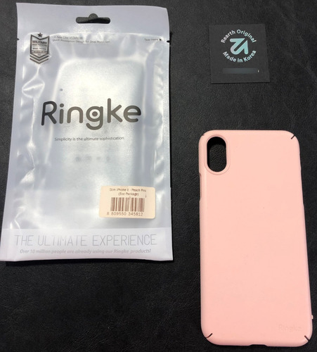 Imagen 3 de 8 de Funda Ringke iPhone X Slim Blanco/rosa (eco Package)