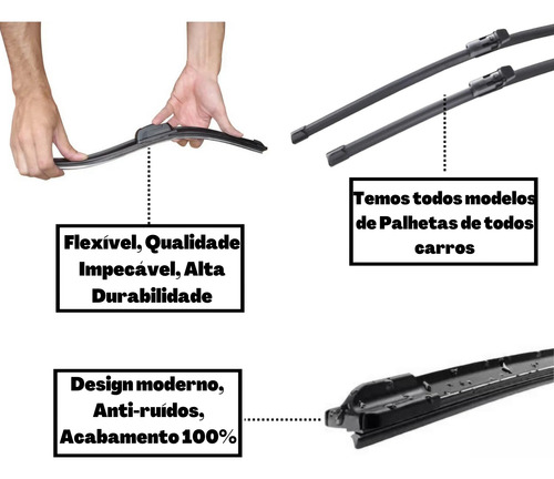 Par Palheta Limpador Silicone Parabrisa Corolla 2020 A 2025