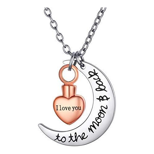 Collar U7 I Love You To The Moon And Back, Urna De Rose Gold