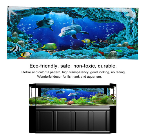 Póster Decorativo De Fondo De Pecera Con Forma De Mundo Mari