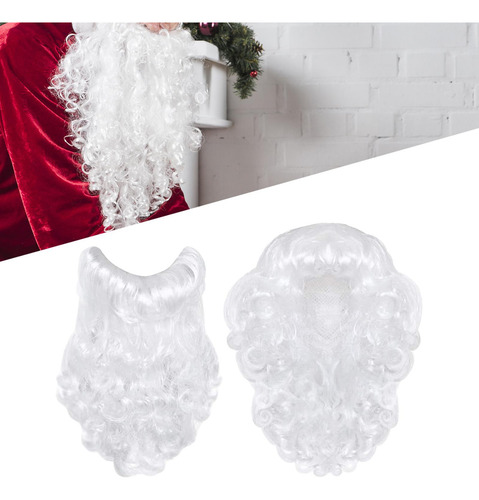 Peluca De Papá Noel, Barba, Facial Falso Divertido