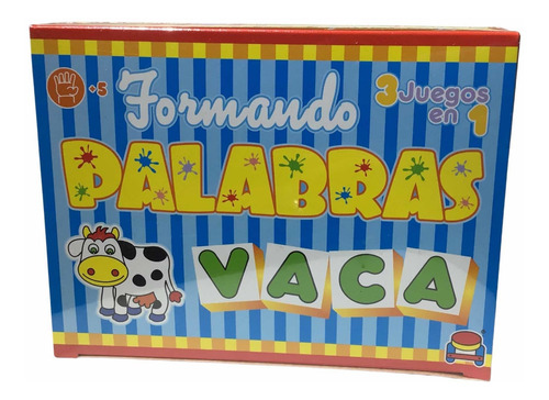 Imagen 3 de 6 de Juego Formando Palabras 3 En 1 En Madera Banquito La Plata