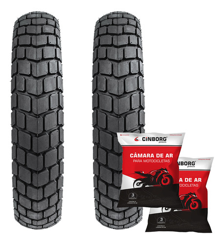 Par Pneus Bros Xre 110/90-17+90/90-19 Parrudo G2 + Câmaras