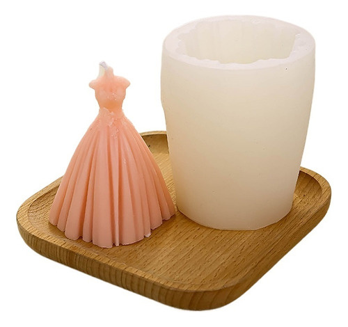 Molde De Silicone Para Vela De Vestido De Bebê Menina