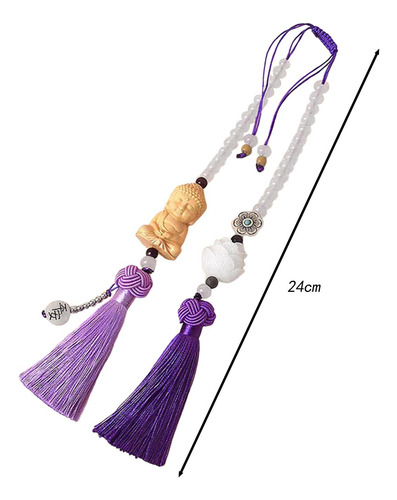 Accesorios Colgantes Para Espejo De Coche, Adorno Violeta