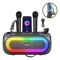 Comprar Parlante De Karaoke Portátil Con 2 Micrófonos Inalámbrico Karaoke Portatil Bocina Bluetooth 5.1 Rgb Altavoz Karaoke Portátil 3200mah 30w Para Fiesta Suporte Usb\u002Faux\u002Ftf\u002Ffm\u002Ftws