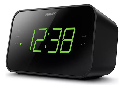 Radio Reloj Philips Tar3505 Panel Led Fm Color Negro