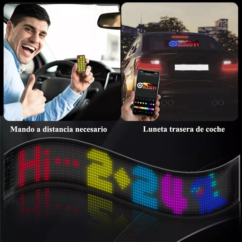 Painel Led Flexível, Tela Matriz Rgb, Bluetooth 12x60cm 2025