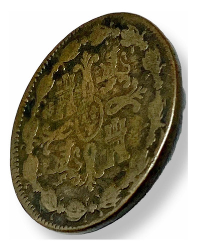 Antigua Moneda Cobre España 8 Maravedis 1821 R. Fernando Vii (Usado)