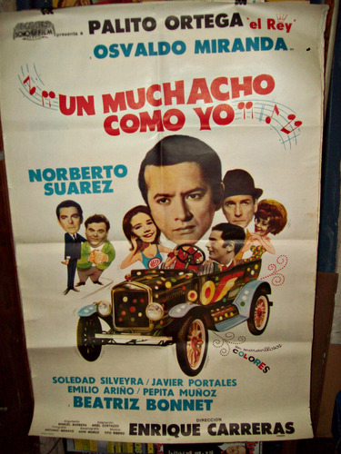 Afiche Cine - Un Muchacho Como Yo - Palito Ortega (Usado)