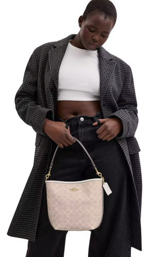 Bolsa Coach City Bucket Bag In Signature Canvas Sand