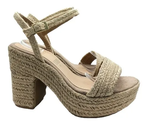 Sandalias De Tac n Yute Freesia Plataformas Yute