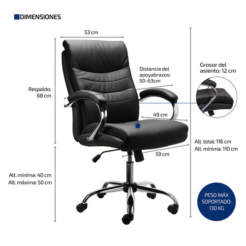  Silla Escritorio Ergonomica Oficina Giratoria Secretarial Computador Brazos Rebatible Femmto