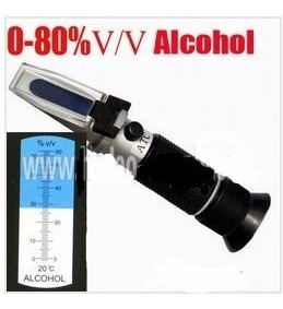 Refractómetro 0-80% V/v De Alcohol En Vinos.