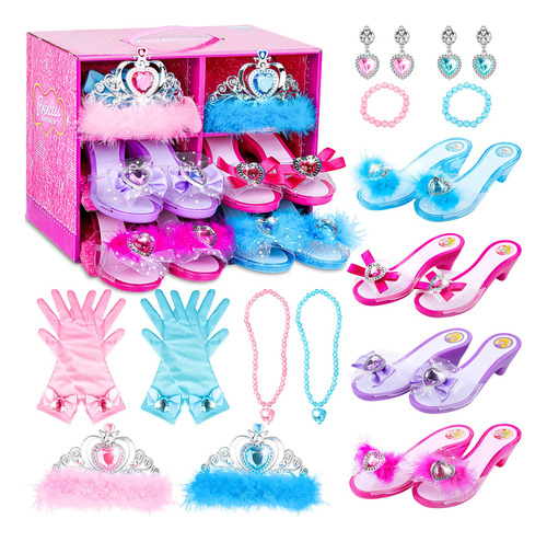 Dishio - Zapatos De Vestir De Princesa Y Joyera Para Nias, Z