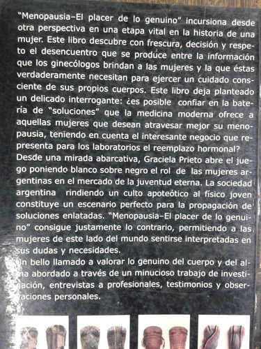 Imagen 2 de 6 de Menopausia * El Placer De Lo Genuino * Graciela I. Prieto *