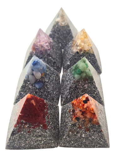 Orgonitas Set 7 Pirámides Para Alinear Chakras